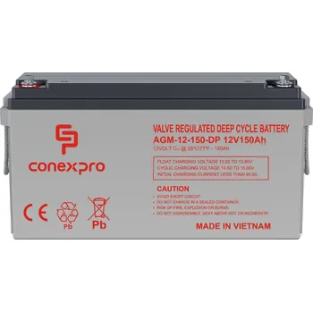 Conexpro Baterie AGM-12-150-DP VRLA AGM 12V/150Ah, M8, Deep cycle, živ. 10 let