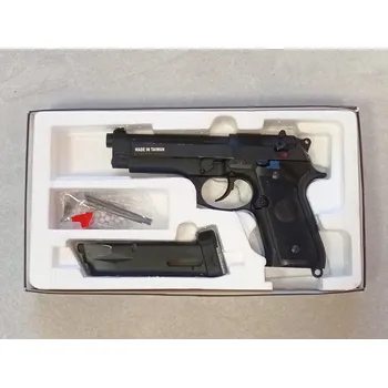 Airsoftová zbraň KJ Works Airsoftová pistole M9, celokov, CO2 blowback - černá - NEFUNKČNÍ