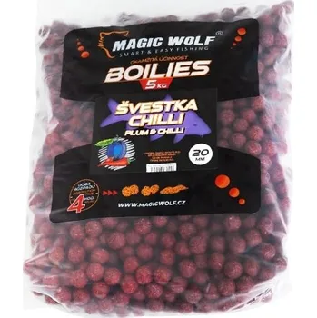 Boilies Magic Wolf - Boilies 5kg / 24mm - Švestka/Chilli - VÝPRODEJ