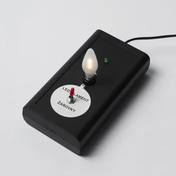 LED páska Zkoušečka žárovek i LED Filament 7V - 48V, příkon max. 3W + oddělovací transformátor 2,4 VA