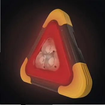 Svítilna LED varovný trojúhelník, nabíjecí, COB LED plus červená LED EMOS P45010