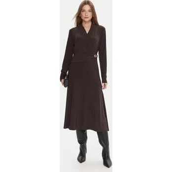 Dámské oblečení Joseph Ribkoff Koktejlové šaty 253235 Hnědá Slim Fit 34