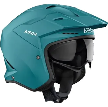 Helma na motorku Trial helma na motorku Airoh Kombakt Color petrolejová zelená XL
