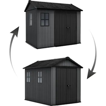 Zahradní domek Keter Zahradní domek Newton Plus wide 9x7,5 šedý, s podlahou