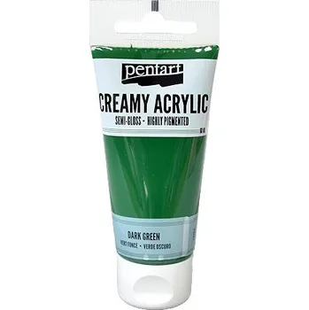 Speciální výtvarná barva Krémová akrylová barva 60ml pololesklá - tmavě zelená