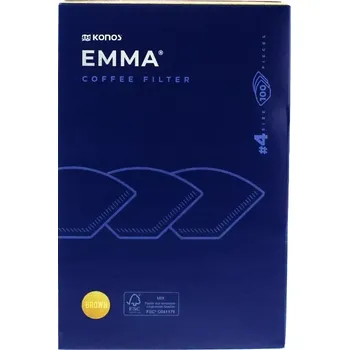 Filtr do kávovaru Konos Emma přírodní nebělené filtry vel. 4 100 ks