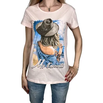 Namso Dámské tričko s krátkým rukávem FAVORITE Barva: Růžová, Velikost: L