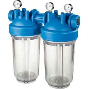 vodní filtr ATLAS FILTRI - Itálie | filtr DP BIG 10" DUO SENIOR M s manometry (filtr na vodu, vodní filtrace) - 1" filtr DP BIG SENIOR 10" DUO TS M