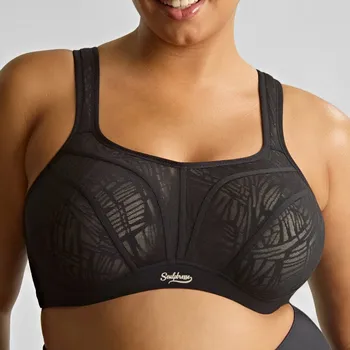 Dámské spodní prádlo Panache Sport - Panache Sport sportovní podprsenka nevyztužená black/chalk 40H 9441B