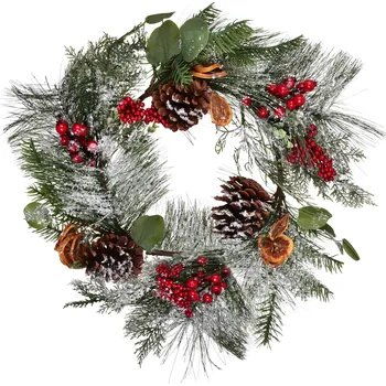 Věnec Dedra ZASNĚŽENÉ BOBULE | vánoční věnec | Ø 40 cm