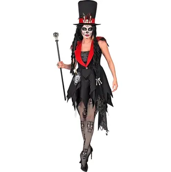 Karnevalový kostým Día de los Muertos kostým (šaty, klobouk) - S