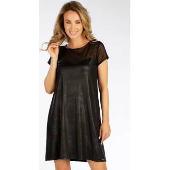 Dámské oblečení Dámské šaty LITEX s krátkým rukávem černé Barva: černá, Velikost: M, kód: LI-7F031-M-901