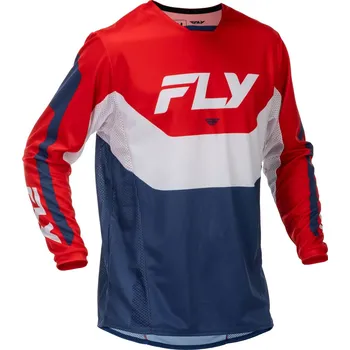 Moto dres Motokrosový dres FLY Racing Kinetic USA červeno-bílo-modrý M
