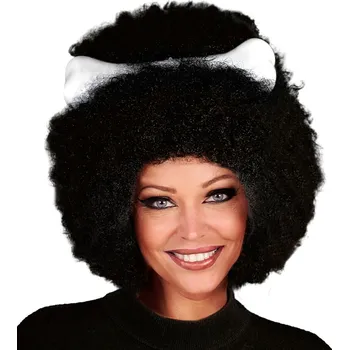 Karnevalová paruka Paruka afro s kostí