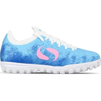 Kopačky Sondico Blaze Childrens Astro Turf Trainers Blue/Pink/White C12 (30.5)