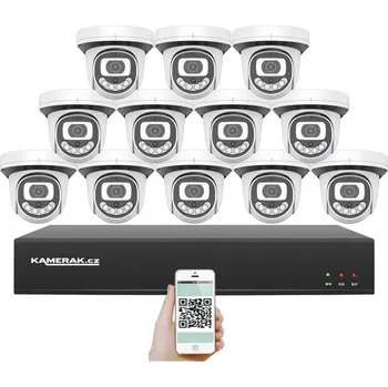 Kompletní kamerový systém PoE IP 12 kamerový set XM-1212B 4MPx, CZ menu