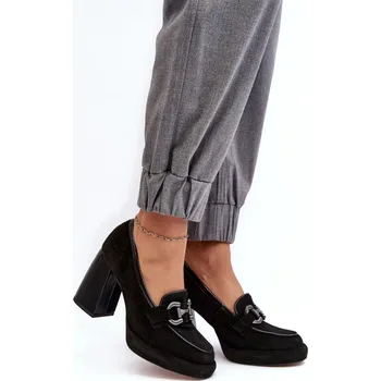 Dámské lodičky Kůžené platformové lodičky Sloupkový styl, 40 i240_188521_2:40