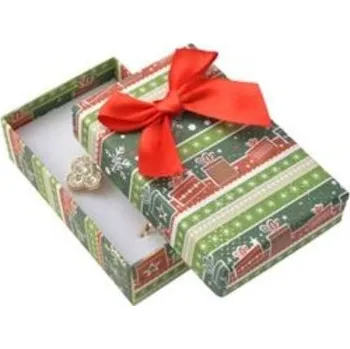 Dárková krabička Vánoční papírová krabička na šperky