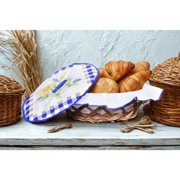 chlebník Košík na pečivo, Gerbera, modrý