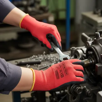 Pracovní rukavice Procera Rukavice X-REDNITRON Velikost 10 černá/červená