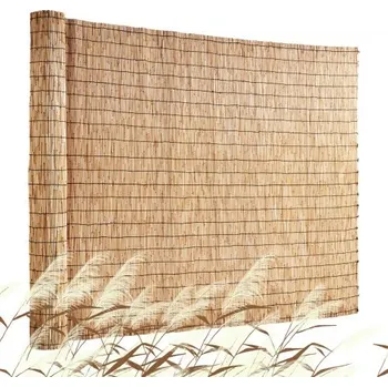 Plot VEVOR Přírodní rákosový plot, 1,2 m x 4,8 m, Rákosový závěs, balkonový plot, role z rákosu pro venkovní zahradu, dekorativní plot pro zahradní oplocení, dělicí stěna, panelová zástěna na soukromí