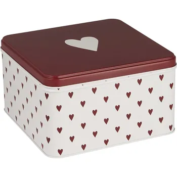 Dóza na potraviny Ib Laursen Plechová dóza Hearts Square