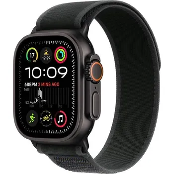 Sporttester Apple Hodinky Watch Ultra 2 GPS + Cellular 49mm Black Titanium Case with Black Trail Loop-S/M