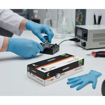 Pracovní rukavice CERVA GROUP Rukavice BARBARY, pudrované VELIKOST L modrá