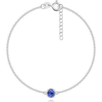 Náramek Stříbrný náramek 925 - krystal Swarovski v modrém barevném odstínu