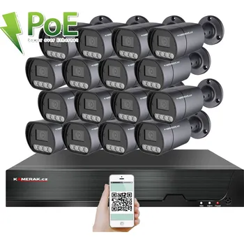 Kompletní kamerový systém 4K PoE IP 16 kamerový set XM-1610D 8MPx, mikrofon, CZ menu