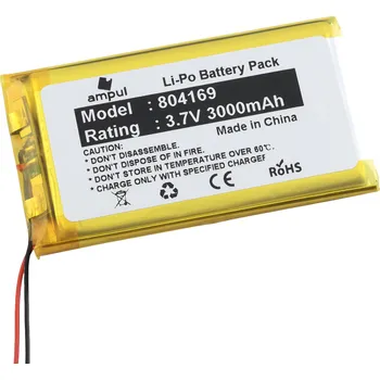 Li-Pol baterie 3000mAh, 3.7V, 804169