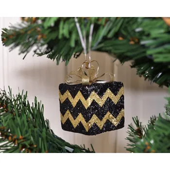 ONYX & ZLATO | třpytivý závěsný dekorativní dárek | 11 cm Dedra