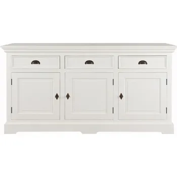 Komoda Komoda Brighton 3 zásuvky + 3 dveře bílá, 181 x 56 x 96 cm