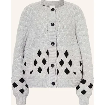 Dámský svetr Ichi Dámský Pletený Kardigan Ihcortana, šedá / černá, 42
