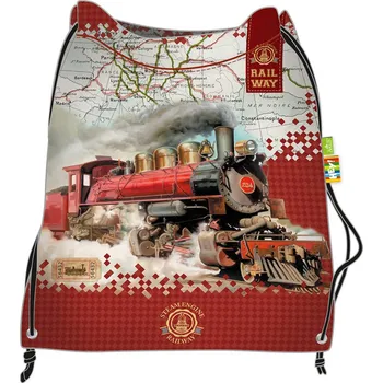 Školní sáček Sáček školní na přezůvky Train stahovací pytel na záda Vlak | 27