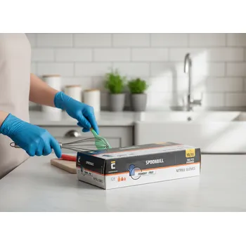 Pracovní rukavice CERVA GROUP Rukavice SPOONBILL, nepudrované VELIKOST L modrá