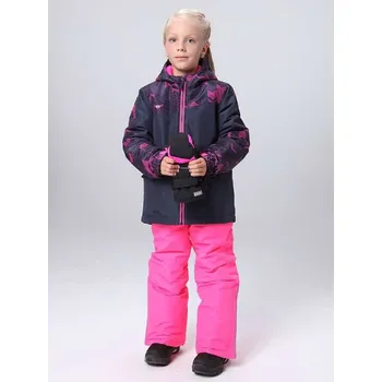 Dívčí bunda Dívčí lyžařská bunda CUSA Loap Velikost: 122/128, Barva: Tmavě modrá s růžovou
