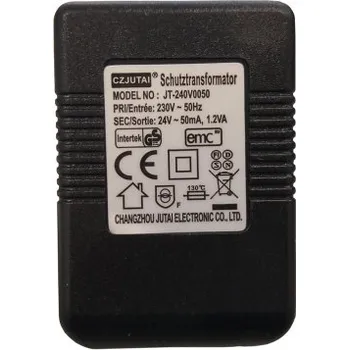 Napájecí zdroj pro osvětlení Náhradní transformátor 230/24V stř., 1,2VA, souosý výstupní konektor