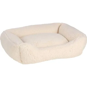 Pelíšek pro psa Pelech FLAMINGO Felpa obdélníkový bílý 65x50x20cm