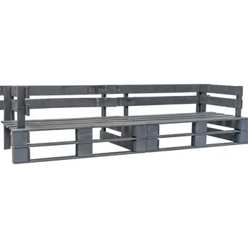 Zahradní pohovka 2místná zahradní pohovka z palet černá dřevo