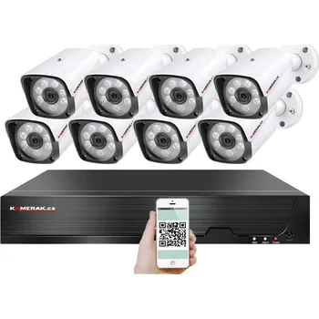 Kompletní kamerový systém PoE IP 8 kamerový set XM-801B 4MPx, CZ menu