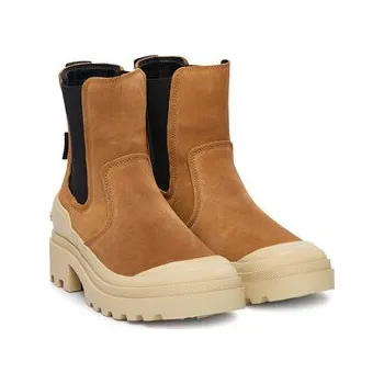 Dámská zimní obuv Pepe Jeans Kotníková obuv s elastickým prvkem Hale Chelsea W PLS500005 Hnědá 36