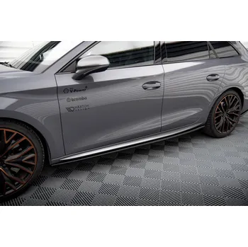 Tuning Maxton Design difuzory pod boční prahy pro Cupra Leon ST Mk1, černý lesklý plast ABS, Aero