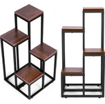 Stojan na květiny, 4 police, tmavý ořech ModernHome PJJPS0011 DARK