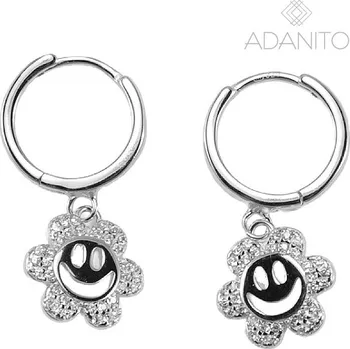 Náušnice Stříbrné náušnice kroužky smajlíci