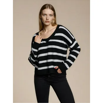 Dámský svetr Sinsay - Pruhovaný svetr - černá - 238GT-99P - 238GT-99P-M
