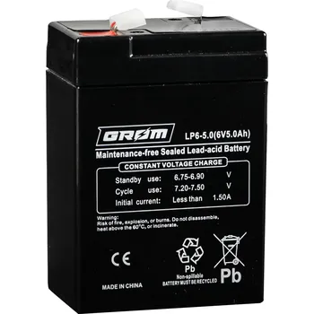 Trakční baterie Gelová Baterie 6V5AH GROM LP6-5.0