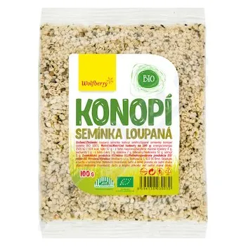 Konopí semínka loupaná BIO 100g Wolfberry
