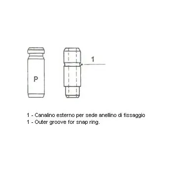 Ventil motoru Vodítko ventilů METELLI 01-2058