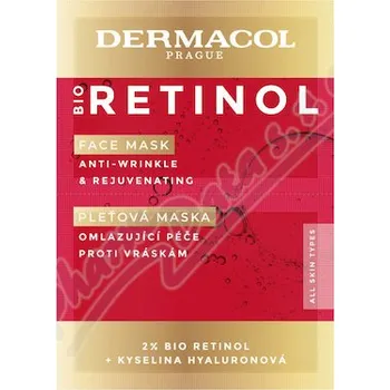 Pleťová maska Dermacol Bio Retinol pleťová maska 2x8ml